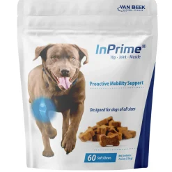 InPrime - Natural Joint Support for Dogs - Helps Maintain Normal Joint Mobility &Function - Supports Hip and Joint for Dogs - Palatable Dog Joint Care - (60 Count)