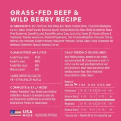 Instinct Fresh Dried Meal Blends Freeze-Dried Grass-Fed Beef & Wild Berry Recipe for Dogs