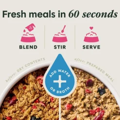 Instinct Fresh Dried Meal Blends Freeze-Dried Grass-Fed Beef & Wild Berry Recipe for Dogs