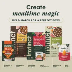 Instinct Fresh Dried Meal Blends Freeze-Dried Cage-Free Chicken & Harvest Blend Recipe for Dogs
