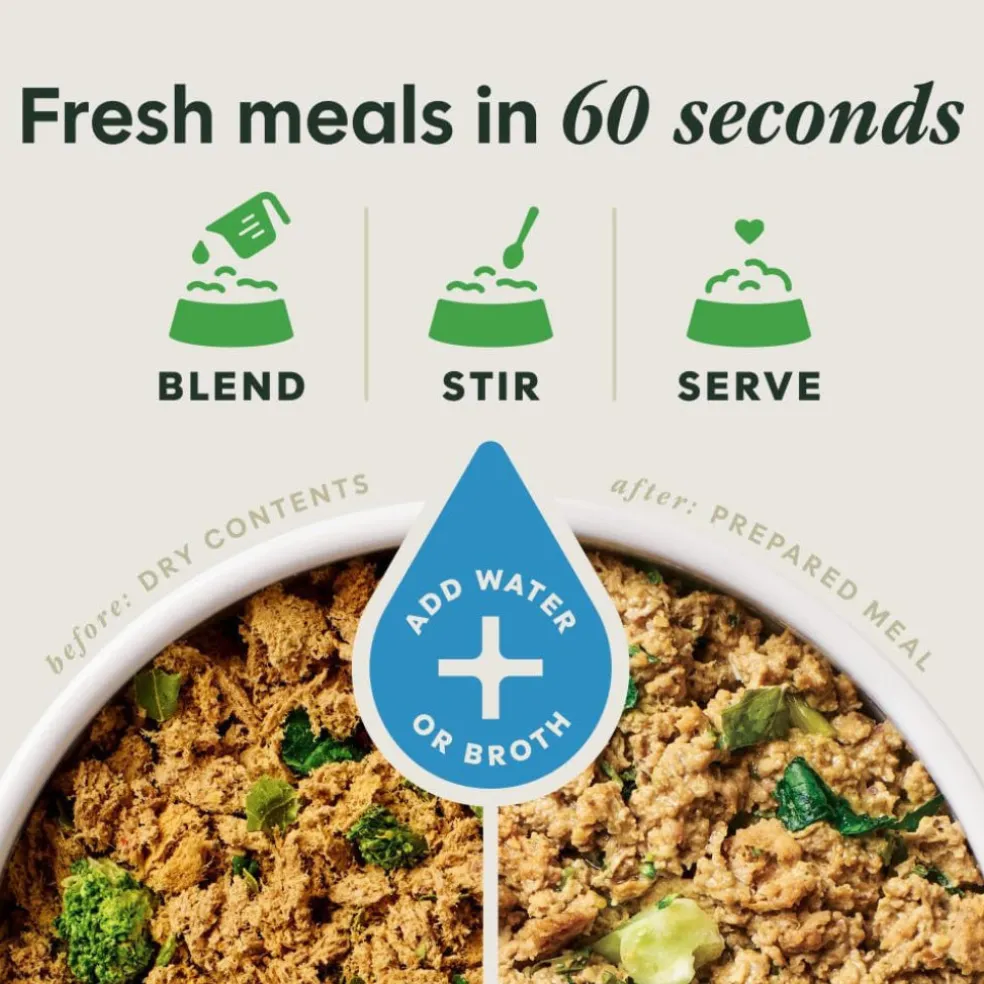 Instinct Fresh Dried Meal Blends Freeze-Dried Cage-Free Chicken & Supergreens Recipe for Dogs