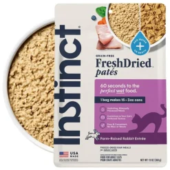 Instinct Fresh Dried Patés Freeze-Dried Raw Rabbit Entrée for Cats
