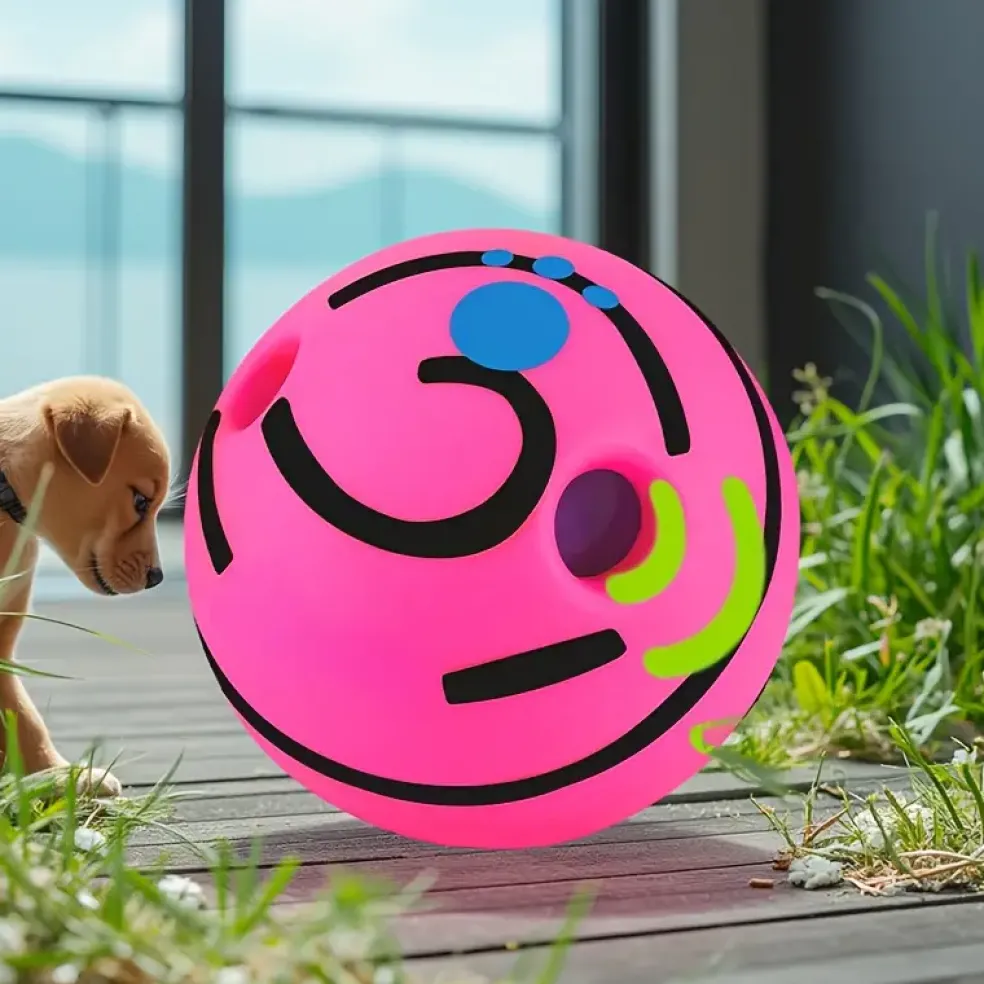 Interactive Squeak Ball Dog Toy – Durable, Safe & Fun for All Breeds (Assorted Colors)