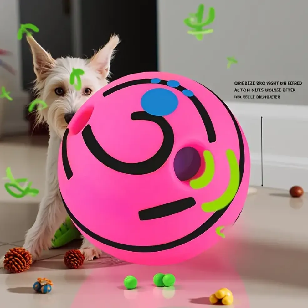 Interactive Squeak Ball Dog Toy – Durable, Safe & Fun for All Breeds (Assorted Colors)