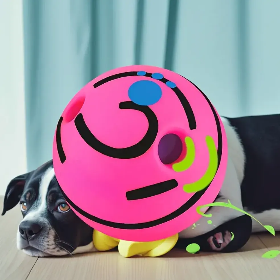 Interactive Squeak Ball Dog Toy – Durable, Safe & Fun for All Breeds (Assorted Colors)