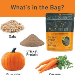 Jiminy's Pumpkin Carrot & Cricket Chewy Training Treats For Dogs (6 oz)