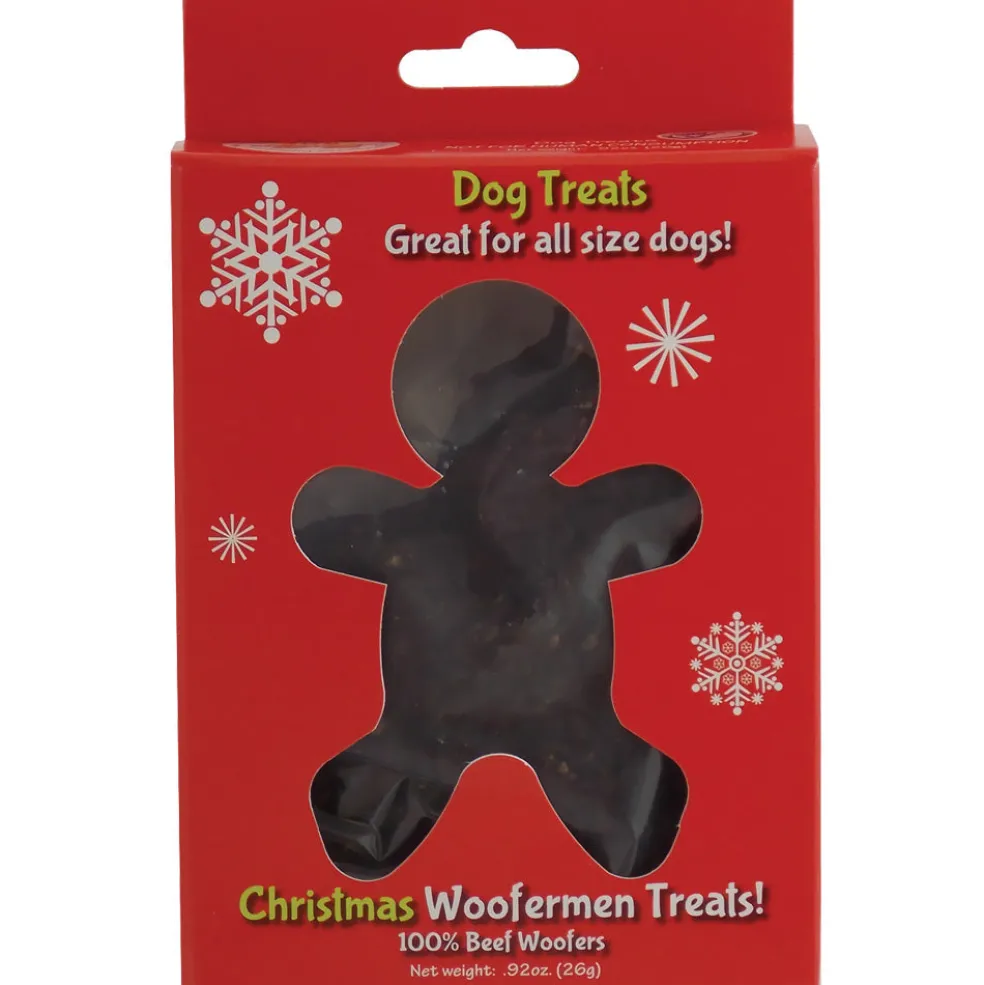 Jones Bones Christmas Woofermen Beef Dog Treats, 4-pack