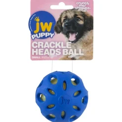 JW Pet Crackle Heads Ball Toy For Dogs- Assorted Colors
