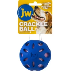JW Pet Crackle Heads Ball Toy For Dogs- Assorted Colors