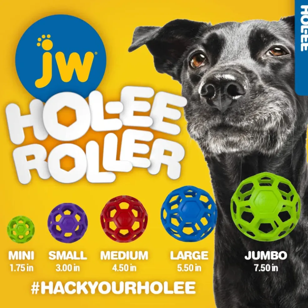 JW Pet Hol-ee Roller Toy For Dogs, Assorted Colors