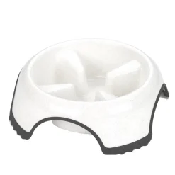 JW Pet Skid Stop Slow Feed Dog Bowl, Assorted Colors