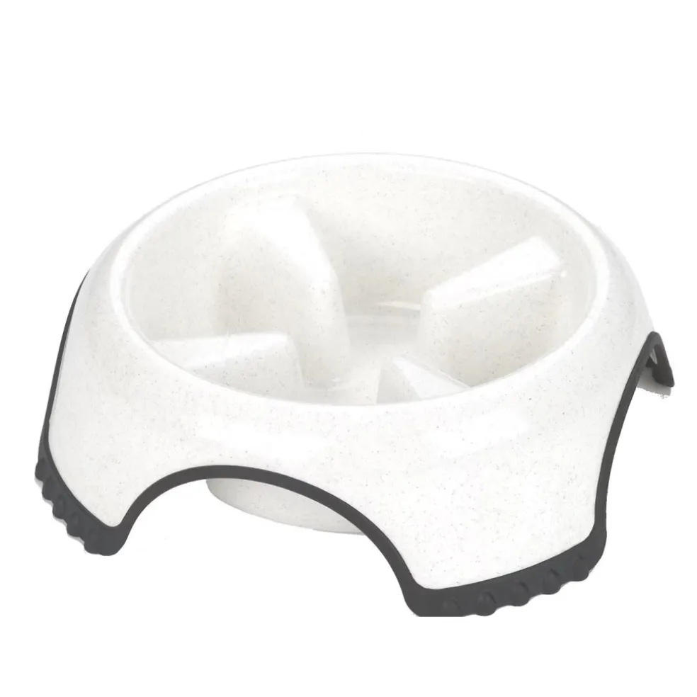 JW Pet Skid Stop Slow Feed Dog Bowl, Assorted Colors