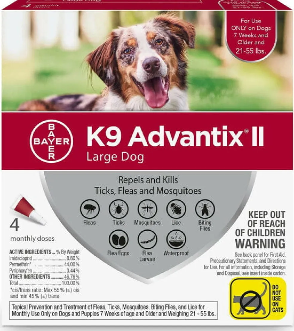 K9 Advantix II for Large Dogs (21-55 lbs) Red Box