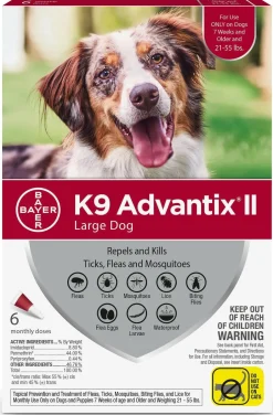 K9 Advantix II for Large Dogs (21-55 lbs) Red Box