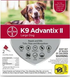 K9 Advantix II for Large Dogs (21-55 lbs) Red Box