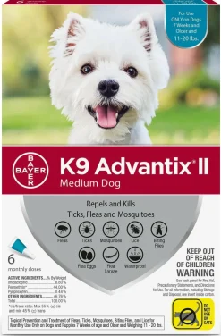 K9 Advantix II for Medium Dogs (11-20 lbs) Teal Box