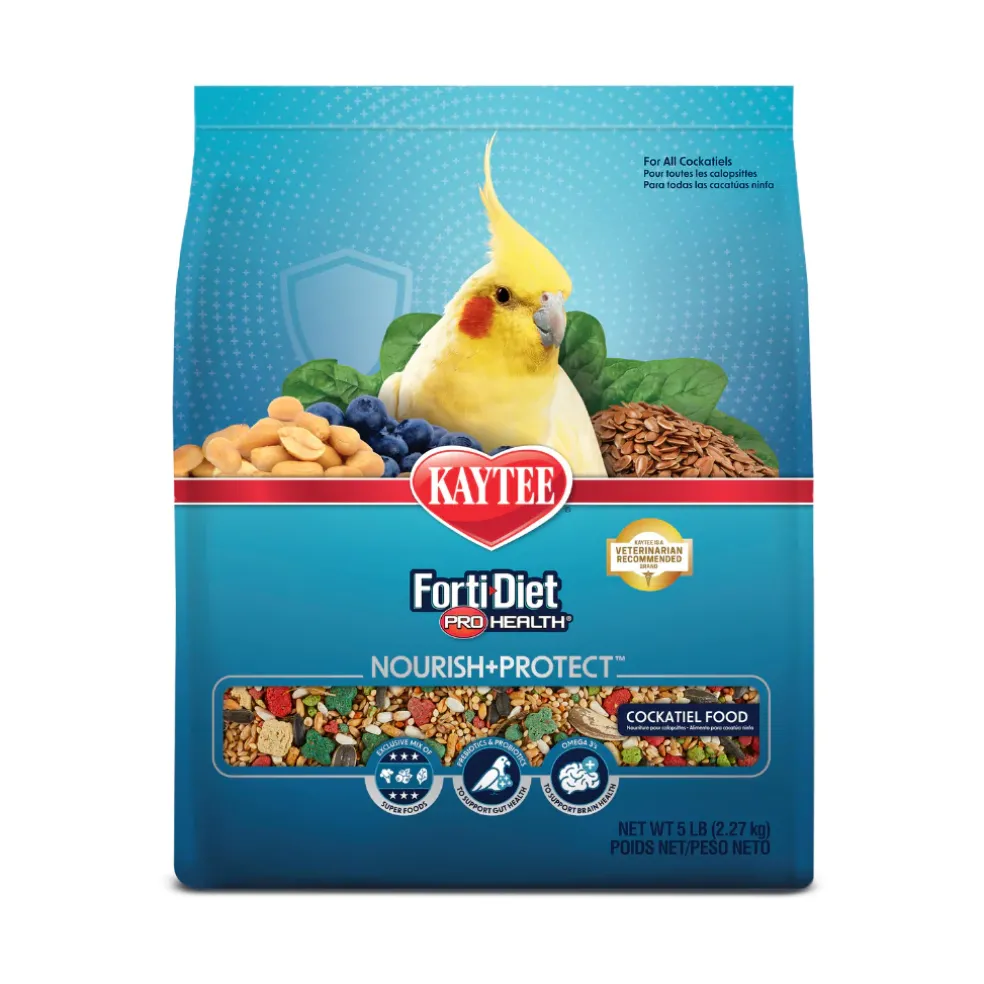 Kaytee Forti-Diet Pro Health Nourish+Protect Cockatiel Bird Food (5 lb)