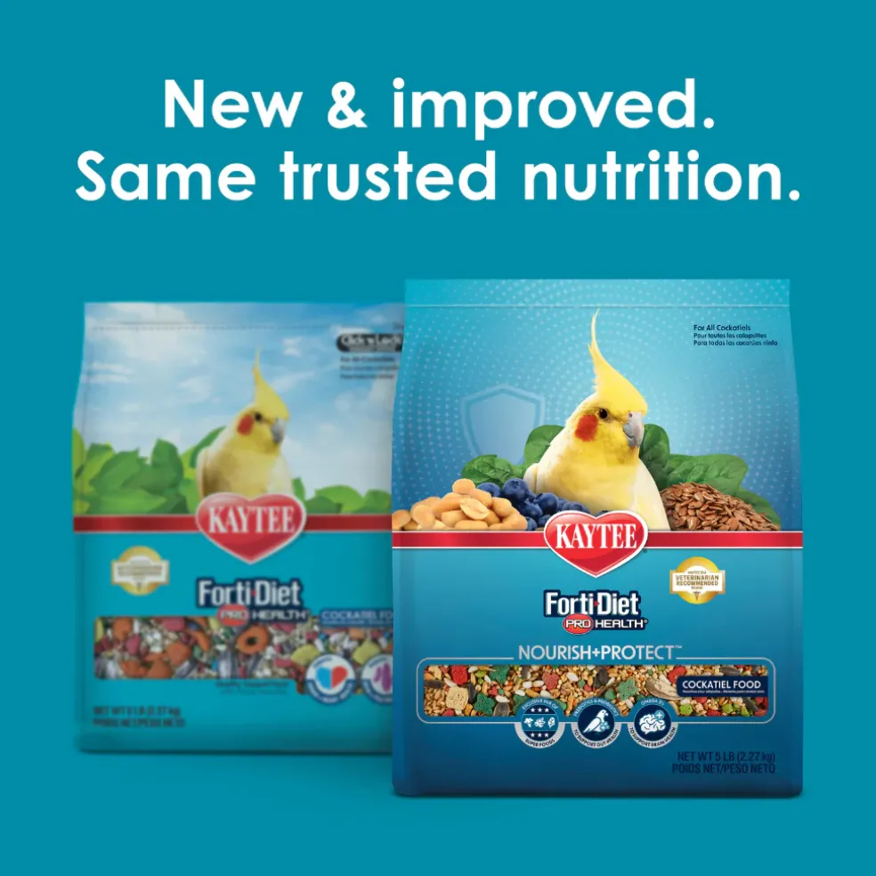 Kaytee Forti-Diet Pro Health Nourish+Protect Cockatiel Bird Food (5 lb)