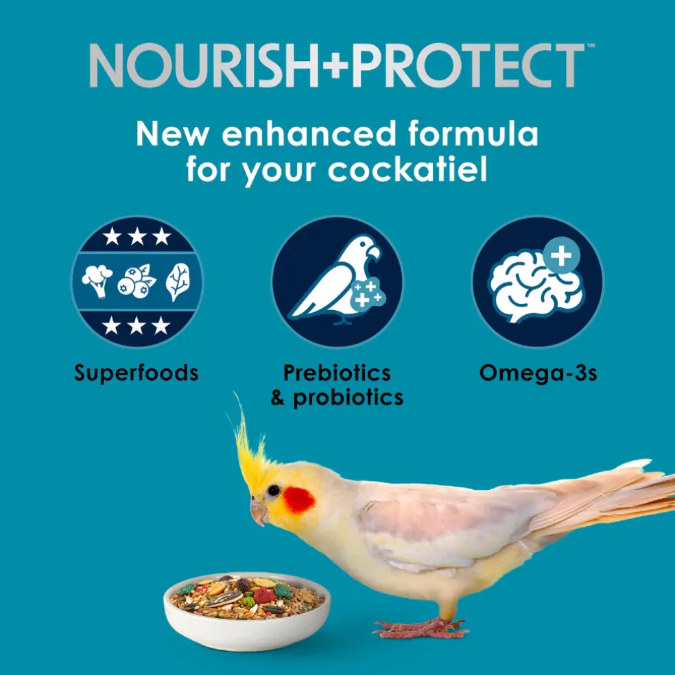 Kaytee Forti-Diet Pro Health Nourish+Protect Cockatiel Bird Food (5 lb)