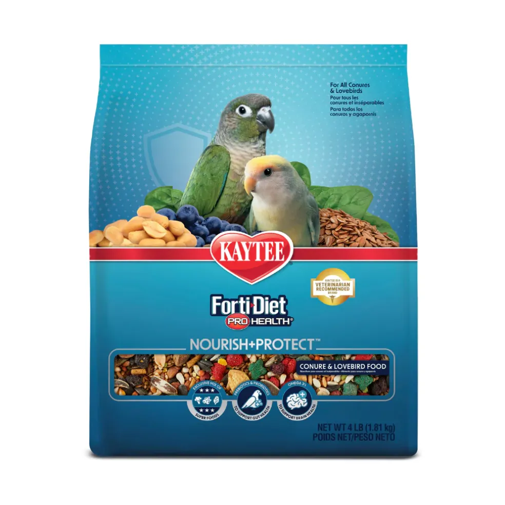 Kaytee Forti-Diet Pro Health Nourish+Protect Conure & Lovebird Bird Food (4 lb)
