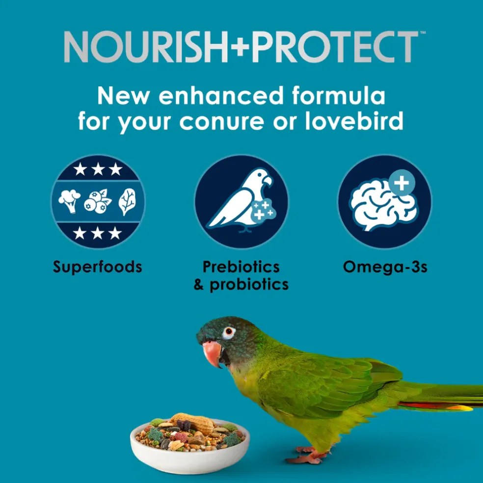 Kaytee Forti-Diet Pro Health Nourish+Protect Conure & Lovebird Bird Food (4 lb)