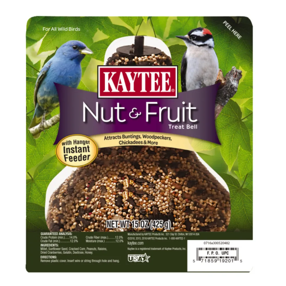 Kaytee Nut & Fruit Treat Bell for Wild Birds (15 oz)