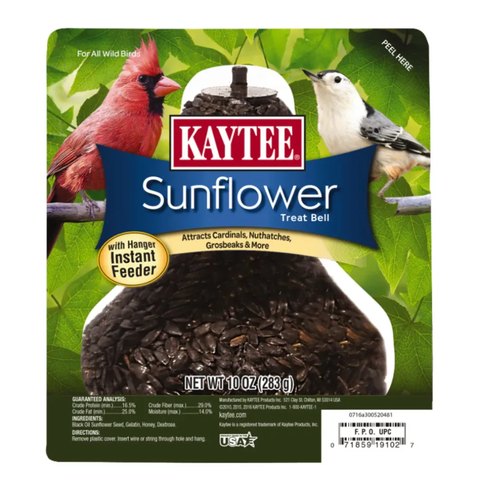 Kaytee Sunflower Treat Bell for Wild Birds (10 oz)