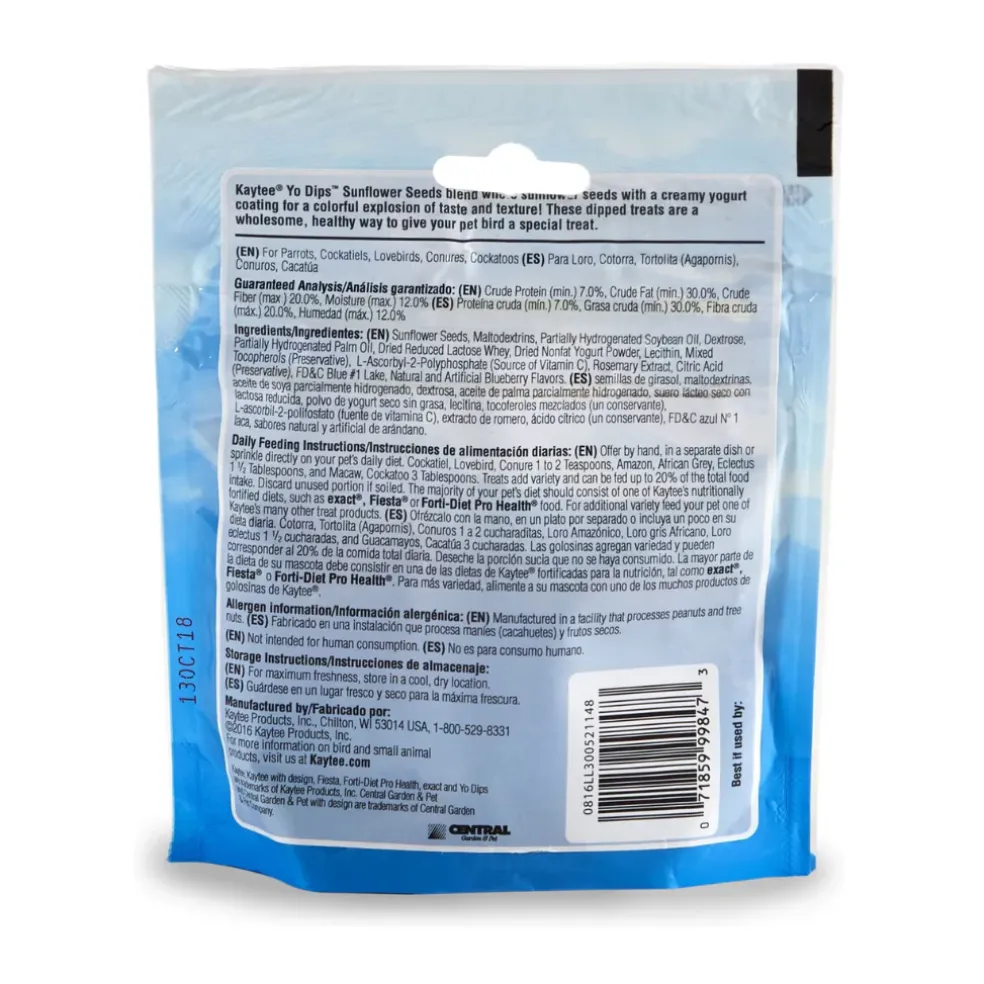 Kaytee Yo Dips Sunflower Seeds Blueberry Flavored Bird Treats (2.5 oz)