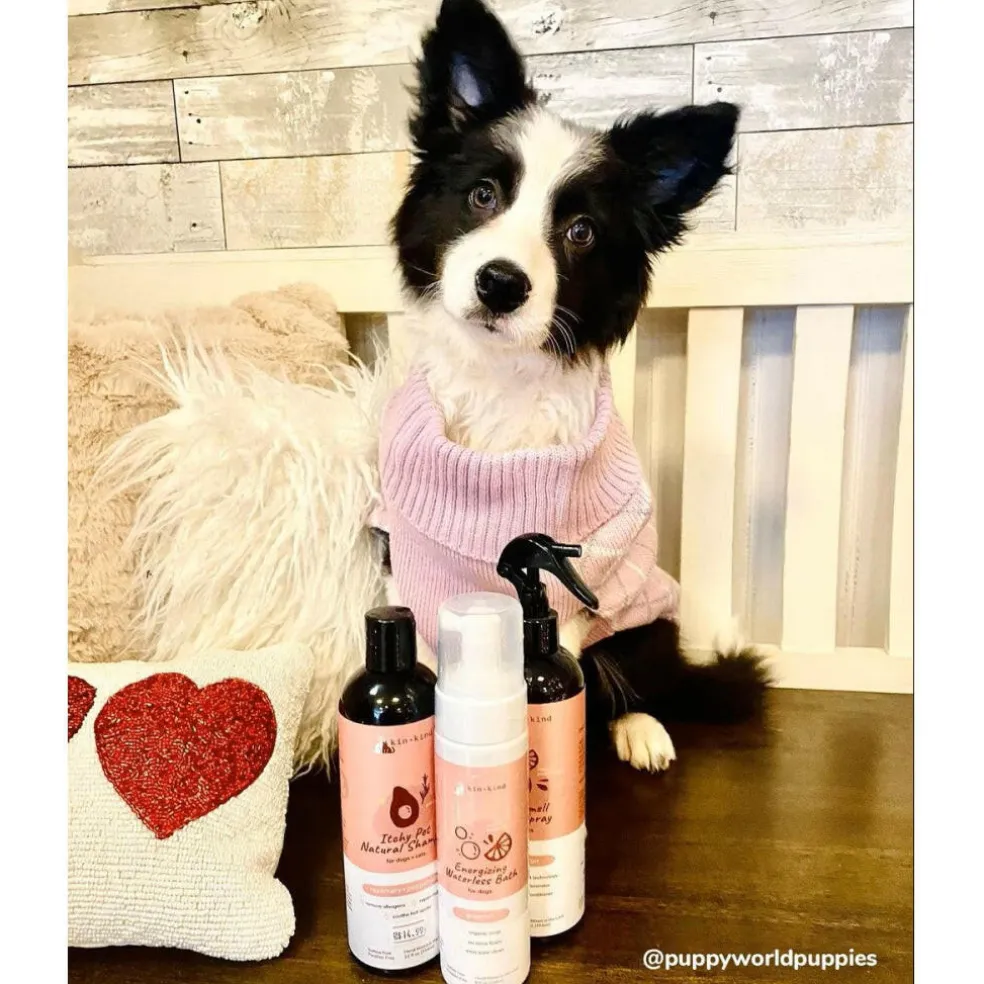 kin+kind Energizing Grapefruit Waterless Bath Cleansing Foam for Dogs (8 oz)
