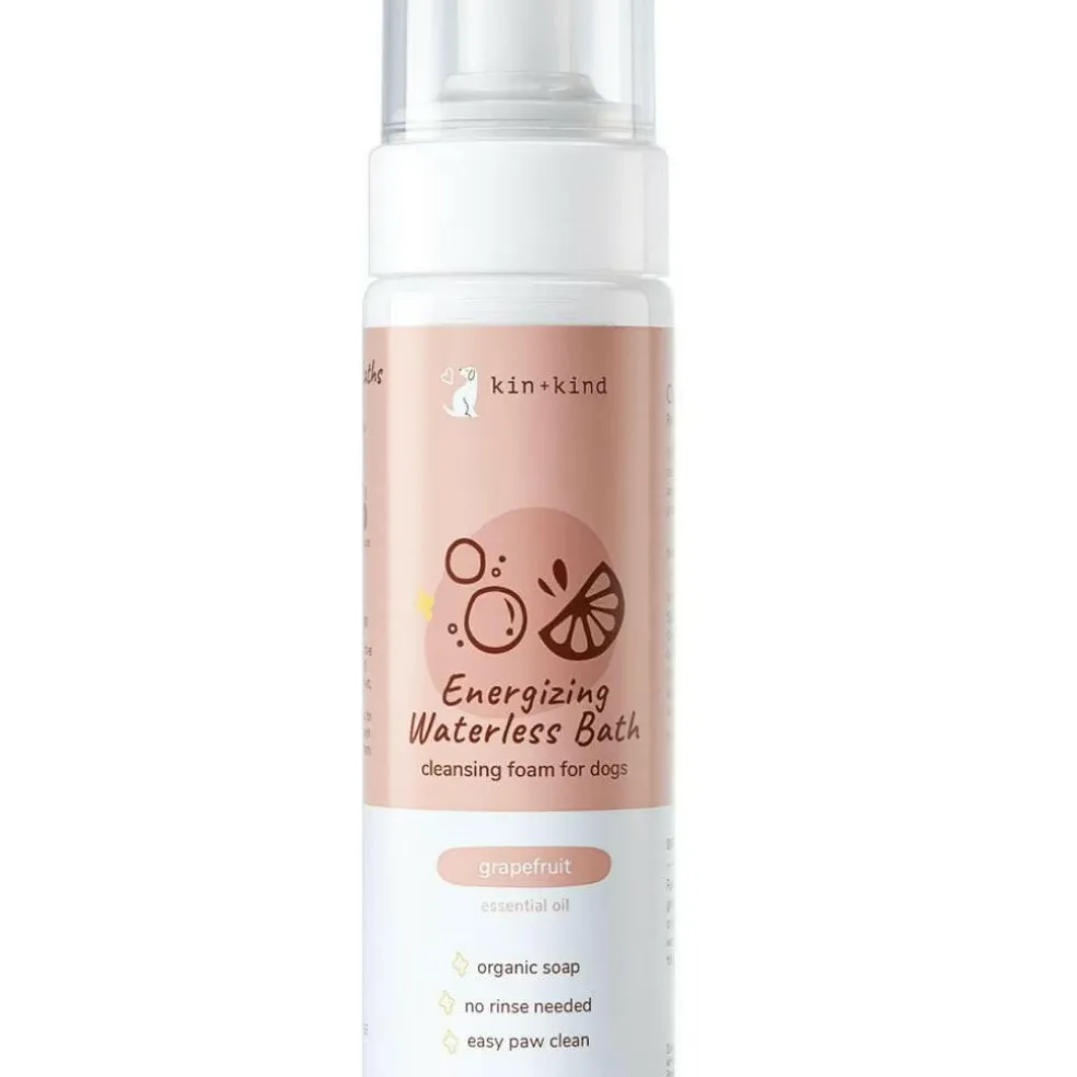 kin+kind Energizing Grapefruit Waterless Bath Cleansing Foam for Dogs (8 oz)