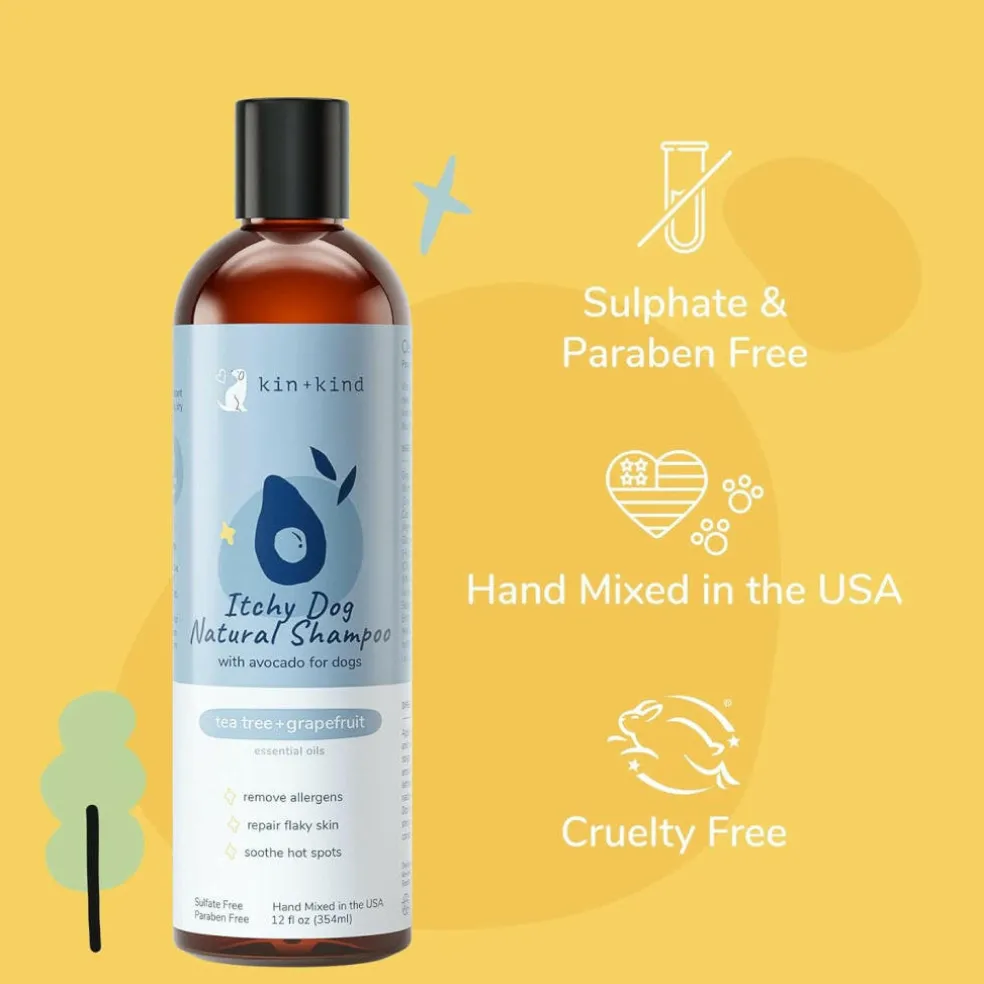 kin+kind Itchy Dog Tea Tree & Grapefruit Shampoo for Dogs (12 oz)