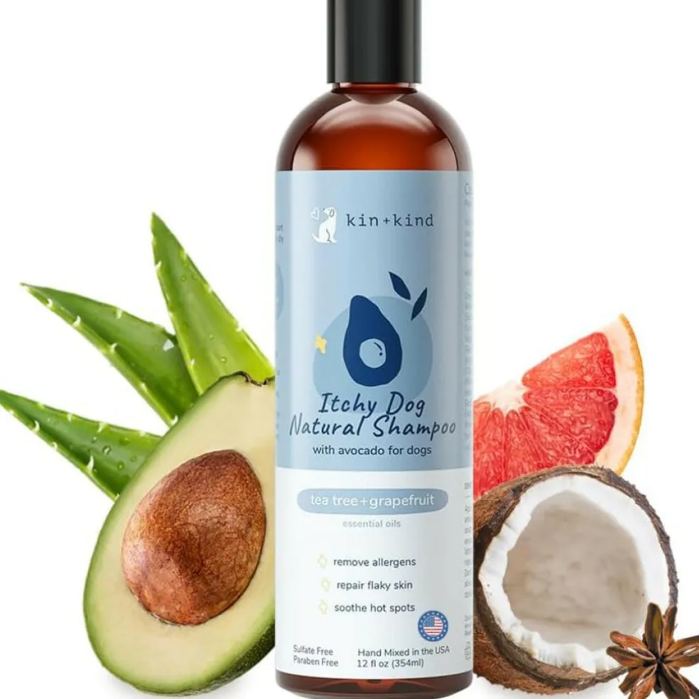 kin+kind Itchy Dog Tea Tree & Grapefruit Shampoo for Dogs (12 oz)
