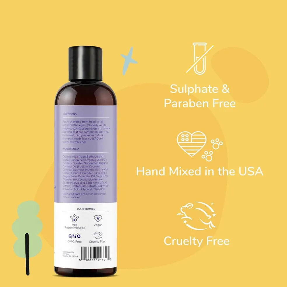 kin+kind Oatmeal Natural Lavender Shampoo for Dogs & Cats (12 oz)