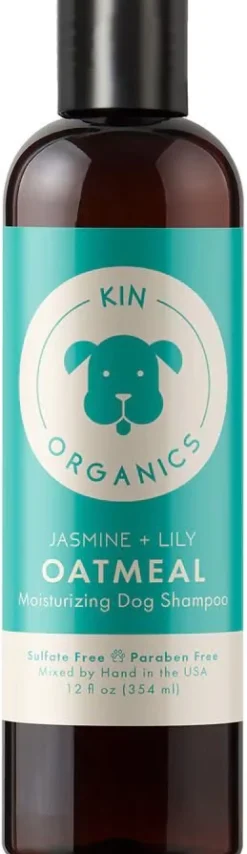kin+kind Organics Jasmine & Lily Oatmeal Shampoo for Dogs (12 oz)