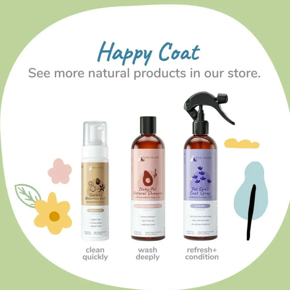 kin+kind Pet Smells Lavender Coat Conditioner Spray for Dogs & Cats (12 oz)