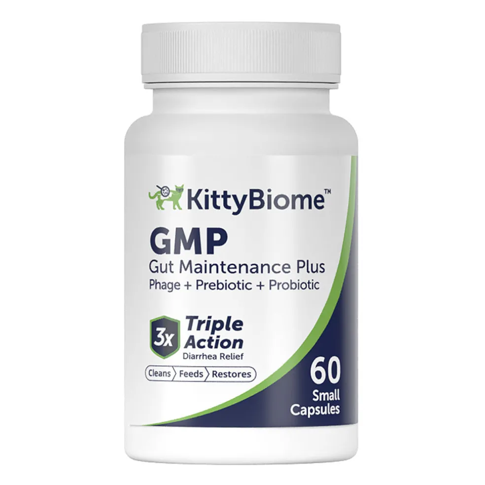 Kitty Biome GMP Gut Maintenance Plus Triple Action for Cats, 60 small capsules