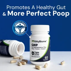 Kitty Biome GMP Gut Maintenance Plus Triple Action for Cats, 60 small capsules