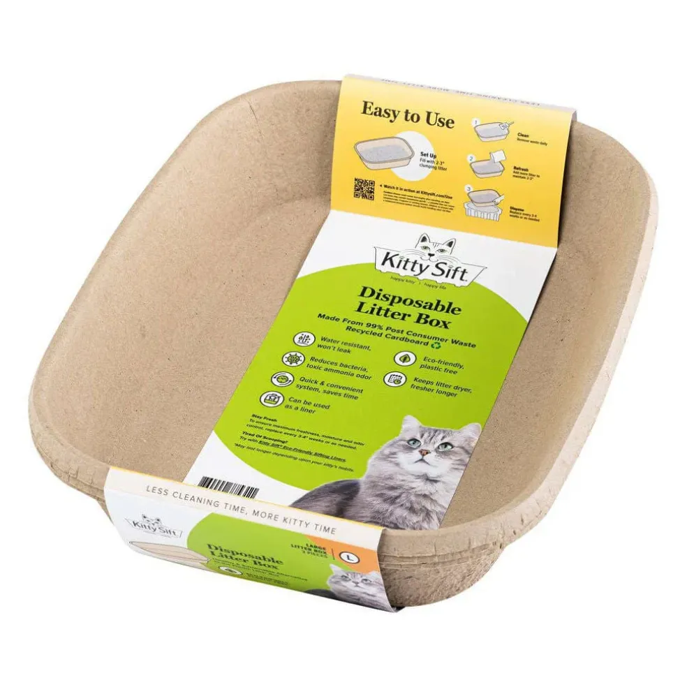 Kitty Sift Disposable Litter Box, Large