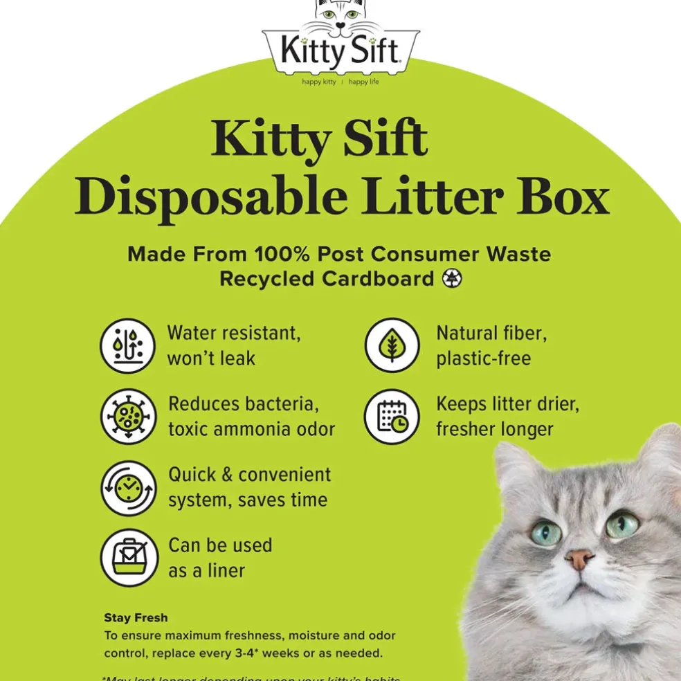 Kitty Sift Disposable Litter Box, Large