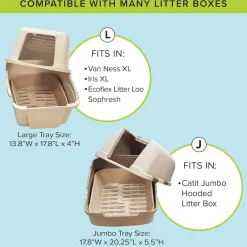 Kitty Sift Disposable Sifting Litter Box, Large, 4-pack