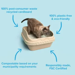 Kitty Sift Disposable Sifting Litter Box, Large, 4-pack