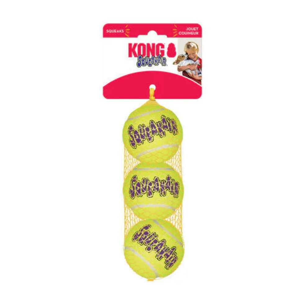 KONG Air Squeaker Tennis Balls for Dogs