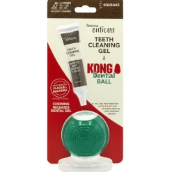 Kong Dental Ball with Tropiclean Enticer Teeth Cleaning Gel
