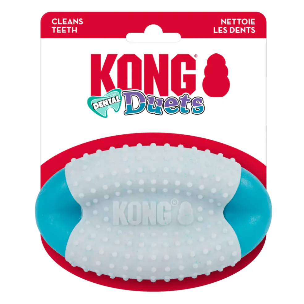 KONG Duets Dental Football Toy for Medium & Large Dogs