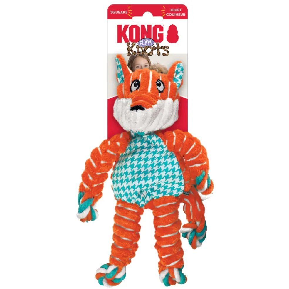 KONG Floppy Knots Fox Toy For Dogs