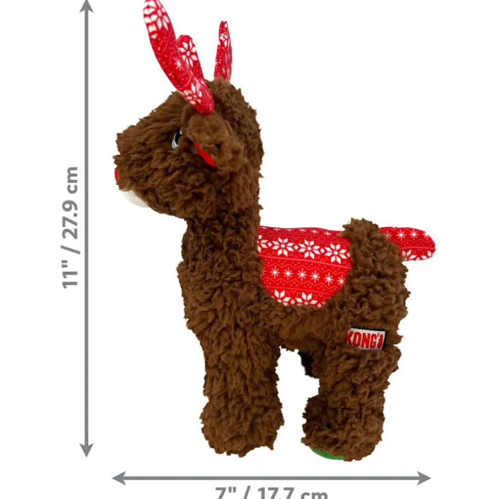 KONG Holiday Sherps Reindeer Plush Dog Toy