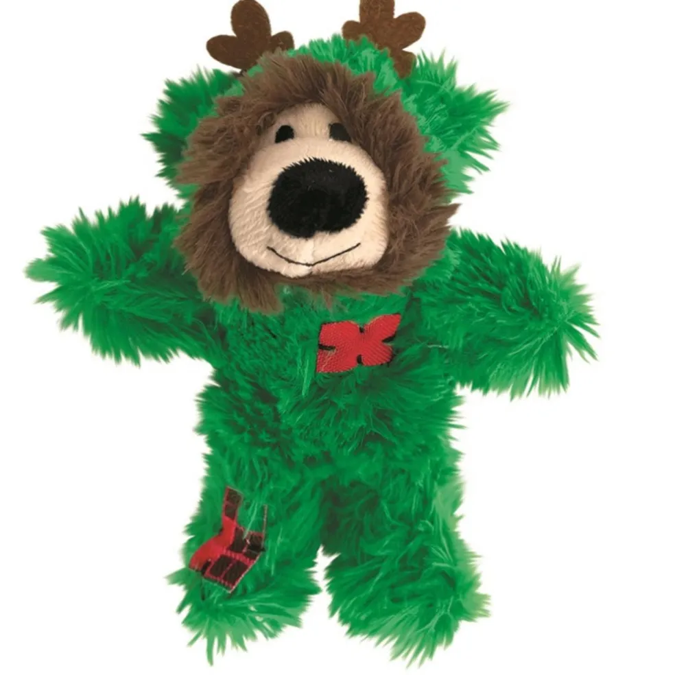 KONG Holiday Softies Pajama Bear Toy For Cats (Assorted colors)