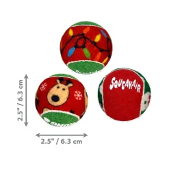 KONG Holiday SqueakAir Balls Dog Toys, 6-pack