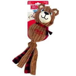 KONG Holiday Wubba Corduroy Bear Dog Toy