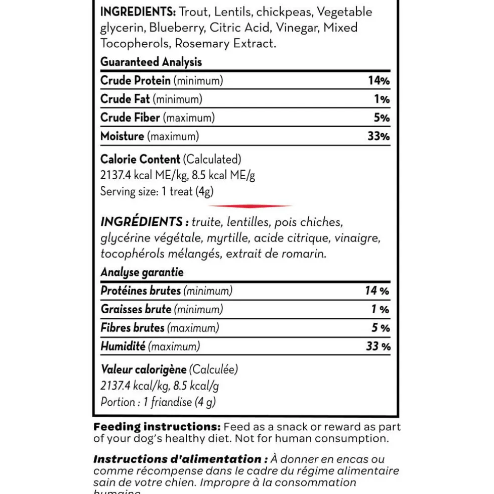 Kong Kitchen Hooked on Trout Grain-Free Trout & Blueberry Treats For Dogs (5 oz)